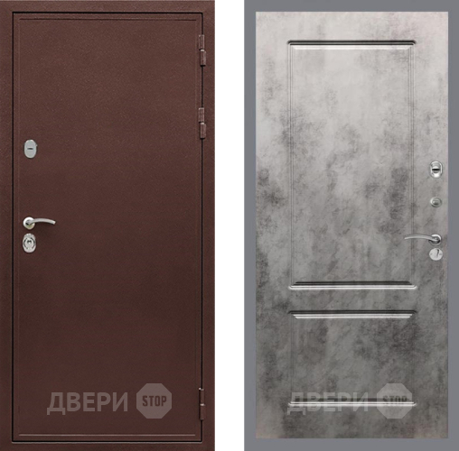 Входная металлическая Дверь Рекс (REX) 5 металл 3 мм FL-117 Бетон темный в Воскресенске