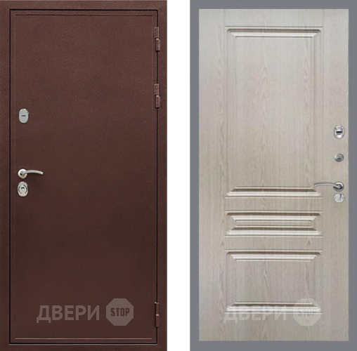 Входная металлическая Дверь Рекс (REX) 5 металл 3 мм FL-243 Беленый дуб в Воскресенске